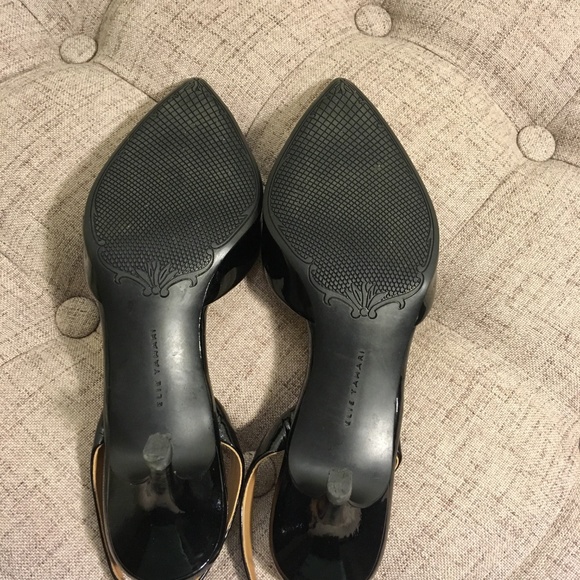 Elie Tahari Patent Leather Sling-Back Kitten Heels - Picture 3 of 3